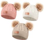 Geyoga Youngsters Toddler Winter Pompom Hat Child Knitted Beanie Hat Fake Fur... - Image 2