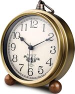 Gold Desk Alarm Clock for Bed room Children Fashionable Mantel Small Desk Clock... - Image 2