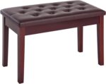HOMCOM Piano Bench, Duet Piano Chair with Fake Leather-based Padded Cushion ... - Image 2