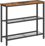 HOOBRO 29.5" Slender Console Desk, 3-Tier Entryway Desk, Skinny Couch Ta... - Image 2
