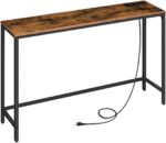 HOOBRO 47.2" Console Desk with Energy Shops and USB Ports, Couch Narr... - Image 2