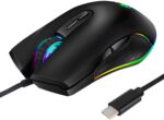 HXMJ RGB LED Gaming Mice,Wired USB C Port for Apple MacBook,Pc o... - Image 2