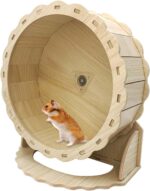 Hamiledyi Wood Hamster Wheel, Small Pets Train Wheel, Silent Runn... - Image 2