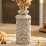 Hanobe Boho Vases House Decor: Rustic Farmhouse Wooden Vase for Dwelling Ro... - Image 2