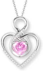 Coronary heart Necklace for Ladies, 925 Silver Necklace with Infinity Coronary heart Pend... - Image 2