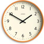 JONES CLOCKS® Studio Wall Clock | Trendy Spherical Fashion | 12 inch | Orang... - Image 2