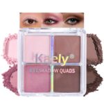 Kaely Powder Eyeshadow Quad, Pink Chocolate Matte Shimmer Eyeshadow Pa... - Image 2