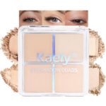 Kaely Powder Eyeshadow Quad, Vanilla Nude Beige Matte Shimmer Eyeshado... - Image 2