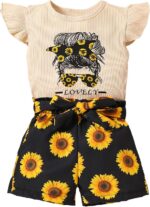 Child Toddler Woman Garments Summer season Ruffle Sleeve Determine Graphic Tee Shirt... - Image 2