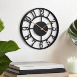 LEIKE Arabic Numeral Wall Clock 10IN Battery Operated Black, Silent No... - Image 2