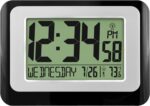 La Crosse Know-how W88631 Digital Atomic Black Wall Clock with Tempe... - Image 2