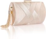 Larcenciel Ladies's Night Purses, Elegant Tassel Satin Clutch Purse... - Image 2