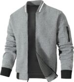Mens Light-weight Jacket Informal Bomber Jacket Varsity Coat - Image 2