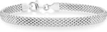 Miabella 925 Sterling Silver Italian 5mm Mesh Hyperlink Chain Bracelet for ... - Image 2