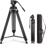 NEEWER 74" Video Tripod with Fluid Head, QR Plate , Aluminum Heavy Dut... - Image 2