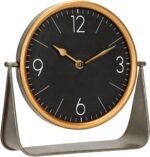 NIKKY HOME Classic Desk Clock, Black Desk Clock on Stand Ornamental D... - Image 2