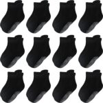 Non Slip Grip Ankle Child Socks 12 Pack for Toddler Boys and Ladies Children... - Image 2