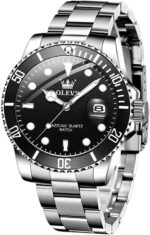 OLEVS Mens Watches, Silver Costume Gold Traditional Luxurious Large Giant Face Wa... - Image 2