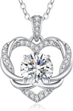 OOBEE Moissanite Coronary heart Necklace for Ladies 925 Sterling Silver Superb Jew... - Image 2