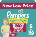 Pampers Diapers - Swaddlers 360° - Dimension 5, 116 Depend, as much as 100% Leakp... - Image 2