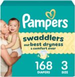 Pampers Swaddlers Diapers, Dimension 3 (13-26 lbs), 168 Depend, Absorbent, Okay... - Image 2
