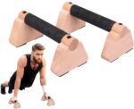 Parallettes Bars Wood Push Up Bars with Non-Slip Base, 7.8 Inch Hand... - Image 2