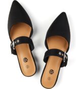 Rekayla Mules for Ladies Adjustable Strap Pointed Toe Backless Idler S... - Image 2