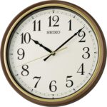 Seiko 11 Inch Oita Wall Clock, Metallic Brown - Image 2