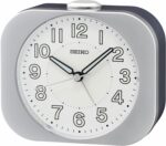 Seiko Kyoda II Non Ticking Bed room Alarm Clock, 4 Inch, Silver - Image 2