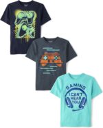 The Youngsters's Place Boys' Gamer,Sports activities Brief Sleeve Graphic T-Shirts,... - Image 2