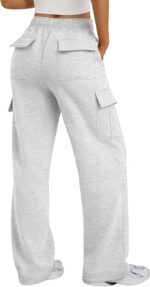 Fashionable Queen Womens Sweatpants Extensive Leg Cargo Barrel Dishevelled Pants Jogge... - Image 2