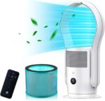 ULTTY Bladeless Tower Fan and Air Air purifier, 90° Oscillating Tower Fan ... - Image 2