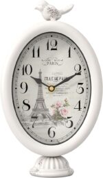 Classic Desk Clock with Hen, Desk and Shelf Decor Clock, French Pari... - Image 2