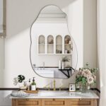 VooBang 22 x 36 inch Irregular Wall Mirror, Frameless Asymmetrical Abs... - Image 2