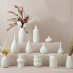 White vase Set of 12 – Ceramic Mini Vases for Pampas Grass, Wedding ceremony Ce... - Image 2