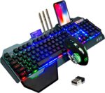 Wi-fi gaming Keyboard and Mouse,Rainbow Backlit Rechargeable Keyboa... - Image 2