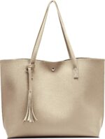 Ladies Tote Luggage High Deal with Satchel Purses PU Fake Leather-based Tote Bag w... - Image 2