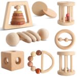 Picket Child Toy 8pcs, Montessori Toys for Infants 1-3 Years Outdated, Picket... - Image 2