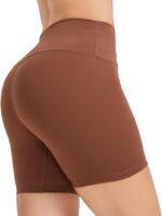 Exercise Shorts Girls Excessive Waisted 5 Inch Operating Health club Yoga Biker Shorts... - Image 2