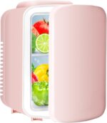 YSSOA 4L Mini Fridge, 6 Can Moveable Cooler & Hotter Compact Refrigera... - Image 2