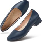 hash bubbie Girls's Loafers Slip on Footwear Chunky Low Block Heels Shut... - Image 2