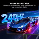 KTC 24.5 Inch 240Hz Gaming Monitor, FHD 1080p Quick IPS Pc Monito... - Image 3