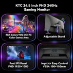 KTC 24.5 Inch 240Hz Gaming Monitor, FHD 1080p Quick IPS Pc Monito... - Image 10