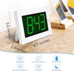 KWANWA LED Digital Clock, Alarm Clock, Wall Clock, 3" LED Digit Displa... - Image 3