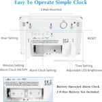 KWANWA LED Digital Clock, Alarm Clock, Wall Clock, 3" LED Digit Displa... - Image 4
