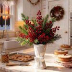 Totally Glazed White Ceramic Bow Vase 9.64 in Distinctive Cute Trendy Decorat... - Image 5