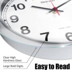 Geevon 12 Inch Atomic Wall Clock - Self-Setting Analog Clock with Auto... - Image 4