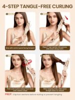 3-in-1 Automated Curling Iron & Straightener, Seaside Wave Curling Wand,... - Image 4