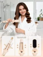 3-in-1 Automated Curling Iron & Straightener, Seaside Wave Curling Wand,... - Image 6