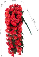 Synthetic Fake Hanging Flowers Vegetation for Winter Christmas Out of doors Ou... - Image 5